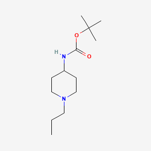 molecular formula C13H26N2O2 B567466 4-(N-BOC-Amino)-1-propylpiperidine CAS No. 1285233-64-8