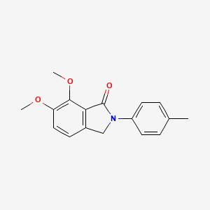 molecular formula C17H17NO3 B5674700 6,7-dimethoxy-2-(4-methylphenyl)-3H-isoindol-1-one 