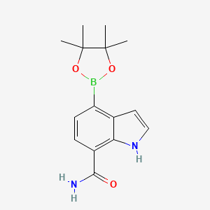 4-(4,4,5,5-Tetramethyl-1,3,2-dioxaborolan-2-YL)-1H-indole-7-carboxamide