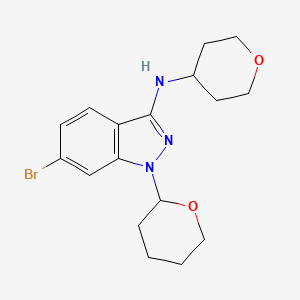 6-Bromo-1-(tetrahydro-2H-pyran-2-yl)-N-(tetrahydro-2H-pyran-4-yl)-1H-indazol-3-amine