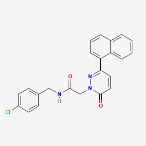 molecular formula C23H18ClN3O2 B5674878 N-(4-chlorobenzyl)-2-(3-(naphthalen-1-yl)-6-oxopyridazin-1(6H)-yl)acetamide 
