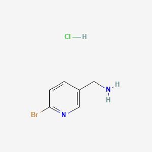 molecular formula C6H8BrClN2 B567492 (6-Bromopyridin-3-YL)methanamine hydrochloride CAS No. 1220040-20-9