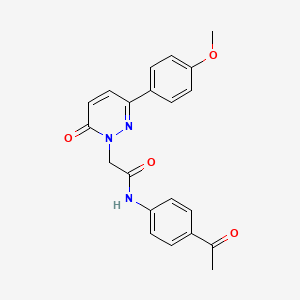 molecular formula C21H19N3O4 B5674985 N-(4-acetylphenyl)-2-(3-(4-methoxyphenyl)-6-oxopyridazin-1(6H)-yl)acetamide 