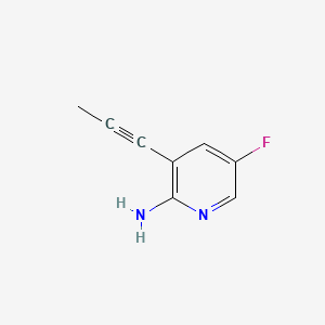 molecular formula C8H7FN2 B567501 5-Fluoro-3-prop-1-ynyl-pyridin-2-ylamine CAS No. 1312755-46-6