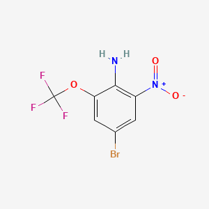 molecular formula C7H4BrF3N2O3 B567504 4-Bromo-2-nitro-6-(trifluoromethoxy)aniline CAS No. 1257535-31-1