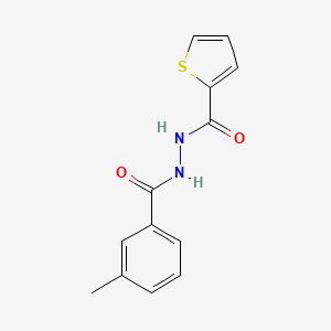 molecular formula C13H12N2O2S B5675080 N'-(3-methylbenzoyl)thiophene-2-carbohydrazide 