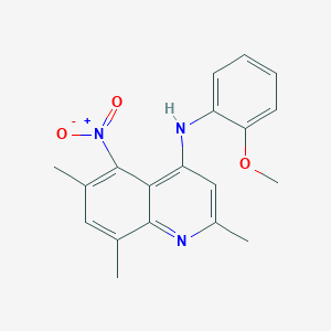 molecular formula C19H19N3O3 B5675111 N-(2-methoxyphenyl)-2,6,8-trimethyl-5-nitroquinolin-4-amine 