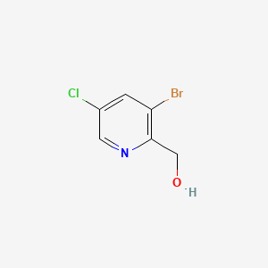 molecular formula C6H5BrClNO B567512 (3-Bromo-5-chloropyridin-2-yl)methanol CAS No. 1227599-26-9