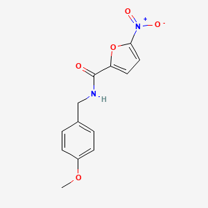 molecular formula C13H12N2O5 B5675139 N-[(4-methoxyphenyl)methyl]-5-nitrofuran-2-carboxamide 