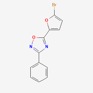 molecular formula C12H7BrN2O2 B5675158 5-(5-Bromofuran-2-yl)-3-phenyl-1,2,4-oxadiazole 