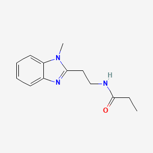 molecular formula C13H17N3O B5675179 N-[2-(1-METHYL-1H-1,3-BENZODIAZOL-2-YL)ETHYL]PROPANAMIDE 