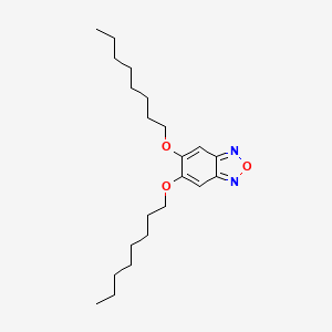 molecular formula C22H36N2O3 B567519 5,6-Bis(octyloxy)benzo[c][1,2,5]oxadiazole CAS No. 1314801-34-7