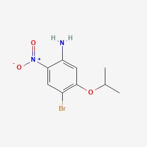 molecular formula C9H11BrN2O3 B567521 4-溴-5-异丙氧基-2-硝基苯胺 CAS No. 1255574-54-9