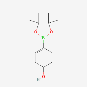 molecular formula C12H21BO3 B567522 4-(4,4,5,5-Tetramethyl-1,3,2-dioxaborolan-2-yl)cyclohex-3-enol CAS No. 1310384-24-7