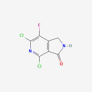 molecular formula C7H3Cl2FN2O B567523 4,6-Dichloro-7-fluoro-1H-pyrrolo[3,4-c]pyridin-3(2H)-one CAS No. 1312693-69-8