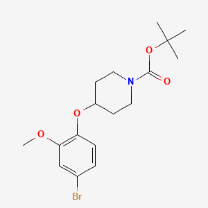 molecular formula C17H24BrNO4 B567524 Tert-butyl 4-(4-bromo-2-methoxyphenoxy)piperidine-1-carboxylate CAS No. 1228957-01-4
