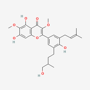 molecular formula C27H32O8 B567528 5'-异戊烯基阿利亚林 CAS No. 1246926-09-9