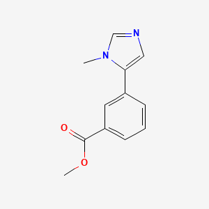 molecular formula C12H12N2O2 B567529 Methyl 3-(1-Methyl-5-imidazolyl)benzoate CAS No. 1346597-46-3