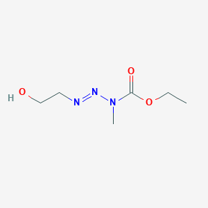 Ethyl N-(2-hydroxyethyldiazenyl)-N-methylcarbamate