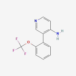 molecular formula C12H9F3N2O B567533 3-(2-(Trifluoromethoxy)phenyl)pyridin-4-amine CAS No. 1258634-39-7