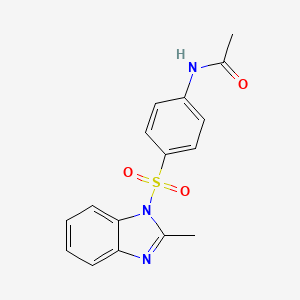 molecular formula C16H15N3O3S B5675347 N~1~-{4-[(2-methyl-1H-1,3-benzimidazol-1-yl)sulfonyl]phenyl}acetamide 