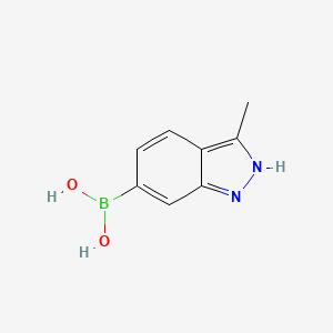 molecular formula C8H9BN2O2 B567535 3-甲基-1H-吲唑-6-硼酸 CAS No. 1245816-26-5