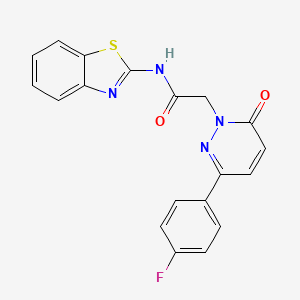 molecular formula C19H13FN4O2S B5675351 N-(benzo[d]thiazol-2-yl)-2-(3-(4-fluorophenyl)-6-oxopyridazin-1(6H)-yl)acetamide 