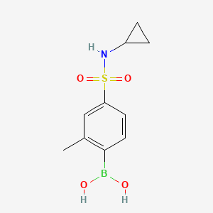 molecular formula C10H14BNO4S B567547 (4-(N-Cyclopropylsulfamoyl)-2-methylphenyl)boronic acid CAS No. 1217501-49-9