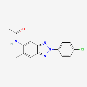 molecular formula C15H13ClN4O B5675716 N-[2-(4-chlorophenyl)-6-methyl-2H-benzotriazol-5-yl]acetamide 