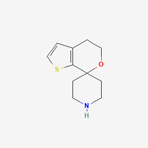 molecular formula C11H15NOS B567572 4',5'-Dihydrospiro[piperidine-4,7'-thieno[2,3-c]pyran] CAS No. 1283095-47-5