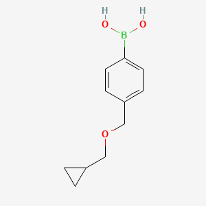 molecular formula C11H15BO3 B567577 4-[(Cyclopropylmethoxy)methyl]phenylboronic acid CAS No. 1256358-62-9