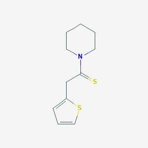 molecular formula C11H15NS2 B056758 1-(Piperidin-1-yl)-2-(thiophen-2-yl)ethanethione CAS No. 114373-81-8