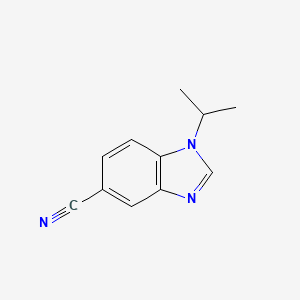 molecular formula C11H11N3 B567580 5-Cyano-1-isopropylbenzoimidazole CAS No. 1215206-55-5