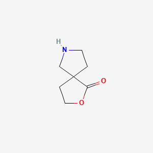 molecular formula C7H11NO2 B567585 2-Oxa-7-azaspiro[4.4]nonan-1-one CAS No. 1309588-02-0