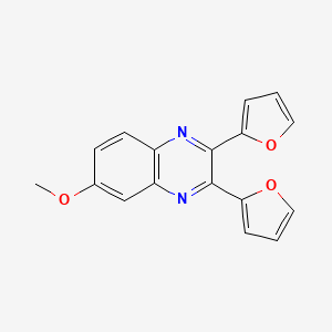 molecular formula C17H12N2O3 B5675902 2,3-Di-2-furanyl-6-methoxyquinoxaline 
