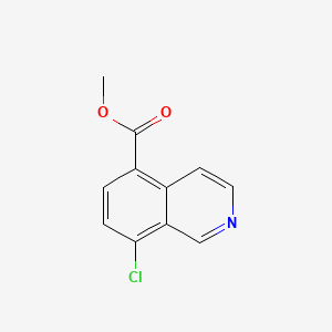 molecular formula C11H8ClNO2 B567592 Methyl 8-chloroisoquinoline-5-carboxylate CAS No. 1246441-85-9