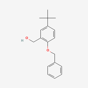 molecular formula C18H22O2 B567596 (2-(Benzyloxy)-5-(tert-butyl)phenyl)methanol CAS No. 1246213-25-1