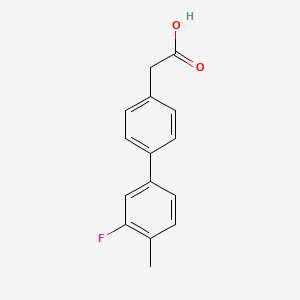[4-(3-Fluoro-4-methylphenyl)phenyl]acetic acid