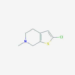molecular formula C8H10ClNS B056760 2-Chloro-6-methyl-4,5,6,7-tetrahydrothieno[2,3-c]pyridine CAS No. 123279-77-6