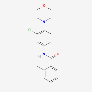 molecular formula C18H19ClN2O2 B5676064 N-[3-chloro-4-(morpholin-4-yl)phenyl]-2-methylbenzamide 