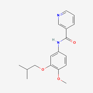 molecular formula C17H20N2O3 B5676104 N-[4-methoxy-3-(2-methylpropoxy)phenyl]pyridine-3-carboxamide 