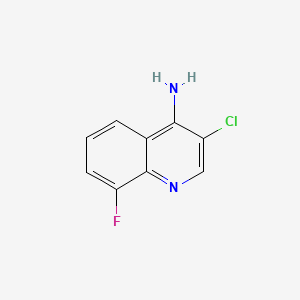 molecular formula C9H6ClFN2 B567611 3-Chloro-8-fluoroquinolin-4-amine CAS No. 1210324-93-8