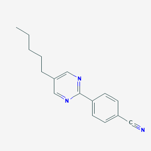 molecular formula C16H17N3 B056762 4-(5-Pentylpyrimidin-2-yl)benzonitrile CAS No. 119467-18-4