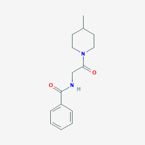 molecular formula C15H20N2O2 B5676206 N-[2-(4-methylpiperidin-1-yl)-2-oxoethyl]benzamide 
