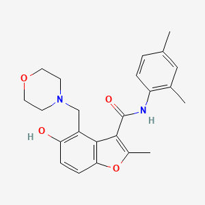 molecular formula C23H26N2O4 B5676381 N-(2,4-DIMETHYLPHENYL)-5-HYDROXY-2-METHYL-4-[(MORPHOLIN-4-YL)METHYL]-1-BENZOFURAN-3-CARBOXAMIDE 