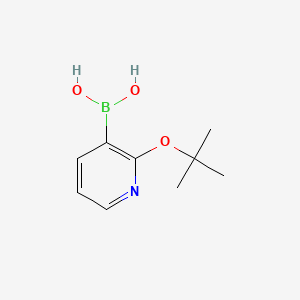 molecular formula C9H14BNO3 B567641 (2-(叔丁氧基)吡啶-3-基)硼酸 CAS No. 1245898-82-1