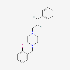 molecular formula C20H23FN2 B5676435 1-[(2-fluorophenyl)methyl]-4-[(E)-3-phenylprop-2-enyl]piperazine 