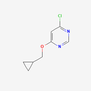 molecular formula C8H9ClN2O B567644 4-Chloro-6-(cyclopropylmethoxy)pyrimidine CAS No. 1249603-83-5