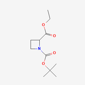 molecular formula C11H19NO4 B567646 1-Tert-butyl 2-ethyl azetidine-1,2-dicarboxylate CAS No. 1260639-22-2