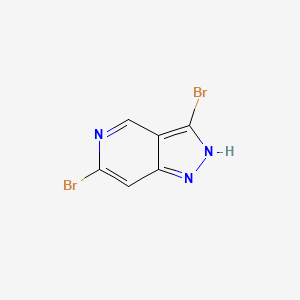 molecular formula C6H3Br2N3 B567650 3,6-Dibromo-1H-pyrazolo[4,3-c]pyridine CAS No. 1357946-34-9